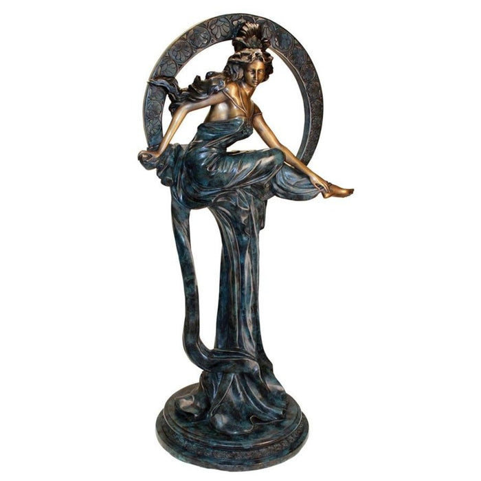 Design Toscano Alphonse Mucha's, Maiden of the Arts Cast Bronze Garden Statue