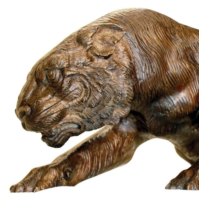 Design Toscano Prowling Tiger Cast Bronze Garden Statue