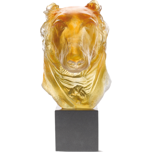 Daum - Crystal Dandys Andrew Greyhound in Amber by Jean-François Leroy 500 Ex - Time for a Clock