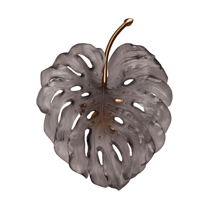 Daum - Small Short-Fixture Monstera Wall Lamp in Grey by Emilio Robba - Time for a Clock