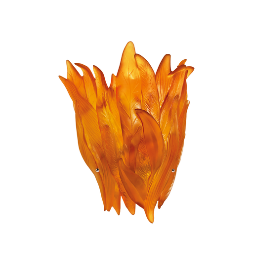 Daum - Crystal Vegetal Sconce in Amber - Time for a Clock