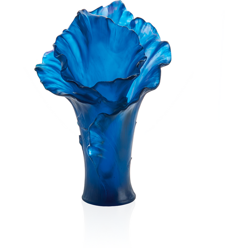 Daum - Arum Bleu Nuit Large Vase - Time for a Clock