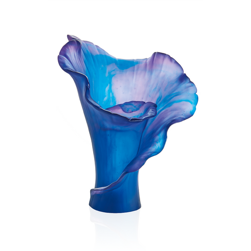 Daum - Arum Bleu Nuit Medium Vase - Time for a Clock