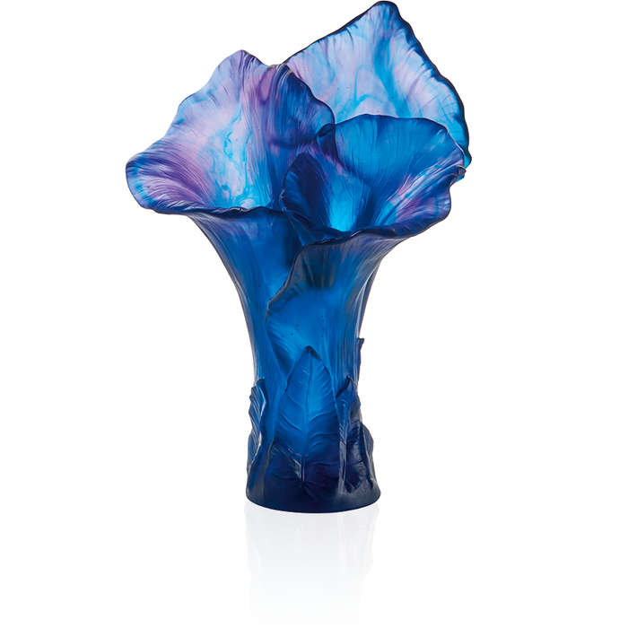 Daum - Arum Bleu Nuit Magnum Vase - Time for a Clock