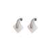 Daum - Eclipse Crystal Earrings in White - Time for a Clock