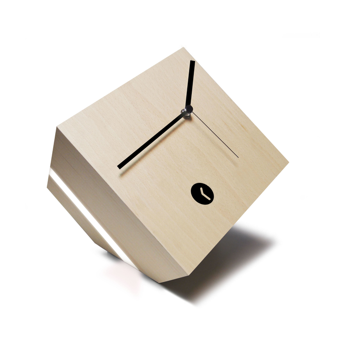 Tothora Box Light 20 - Contemporary Handmade Table Clock by Josep Vera - Made in Spain - Time for a Clock
