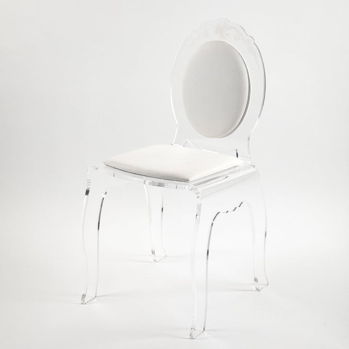 Vesta Charme Chair in Acrylic Crystal - Made in Italy
