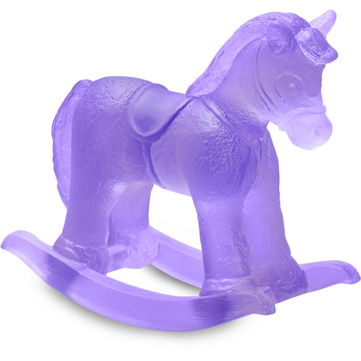 Daum - Crystal Rocking Horse in Purple - Time for a Clock