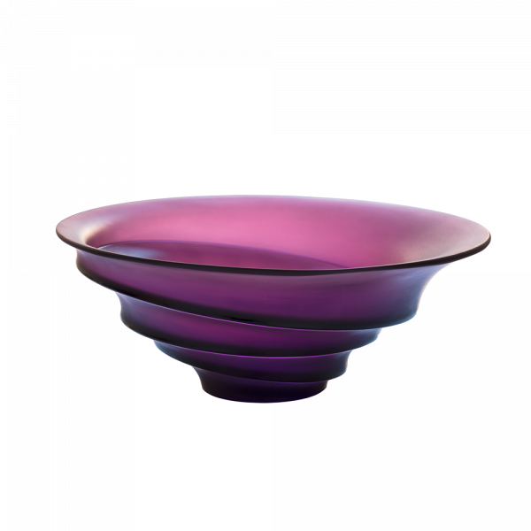 Daum - Crystal Sand Bowl in Violet by Christian Ghion 225 Ex - Time for a Clock