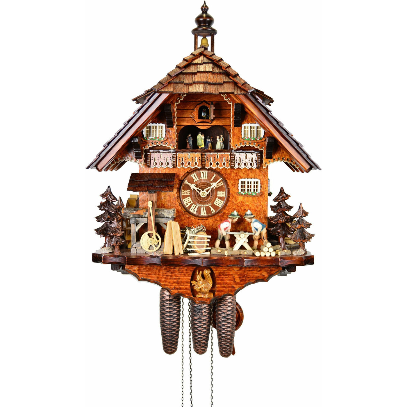 August Schwer Chalet-Style Cuckoo Clock 5.8866.01.P Made in Germany ...