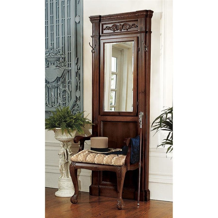Design Toscano The Kenmore Manor Hardwood Hall Stand | Time For a Clock ...