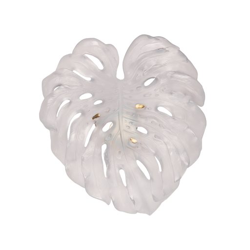 Daum - Small Long-Fixture Monstera Wall Leaf in White by Emilio Robba - Time for a Clock
