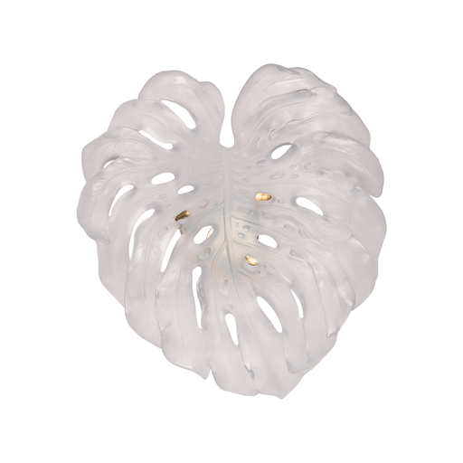 Daum - Small Short-Fixture Monstera Wall Leaf in White by Emilio Robba - Time for a Clock
