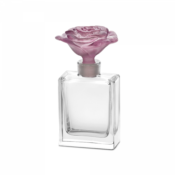 Daum - Crystal Rose Passion Perfume Bottle in Pink - Time for a Clock
