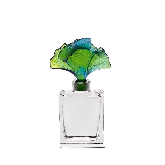 Daum - Ginkgo Perfume Bottle in Blue & Green - Time for a Clock