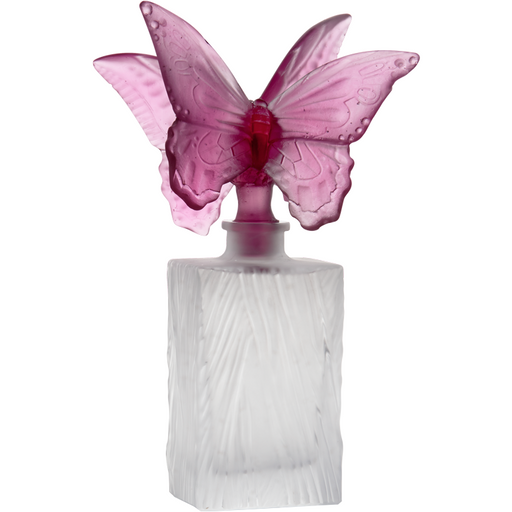 Daum - Crystal Butterfly Perfume Bottle in Purple - Time for a Clock