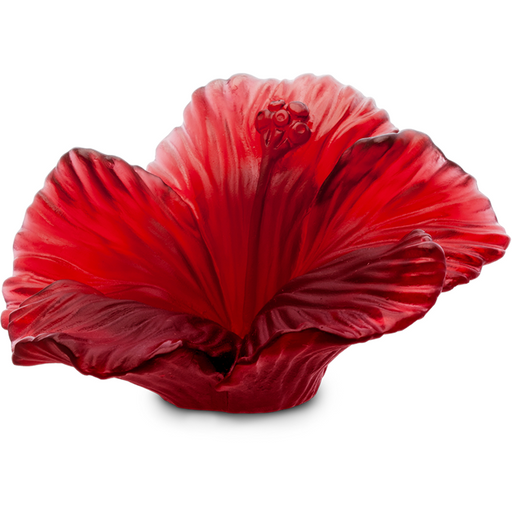 Daum - Crystal Hibiscus Decorative Flower - Time for a Clock