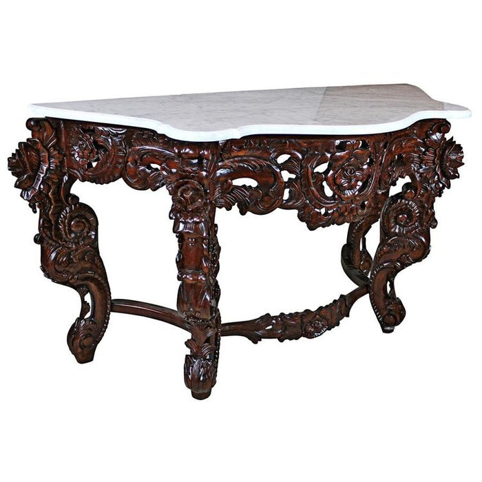 Design Toscano Hapsburg Marble Topped Console Table