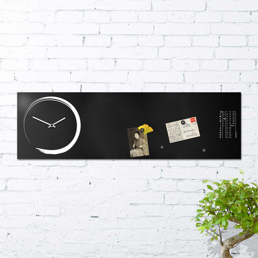 Design Object - S-ENSO Magnetic Board Horizontal Wall Clock - Made in Italy - Time for a Clock