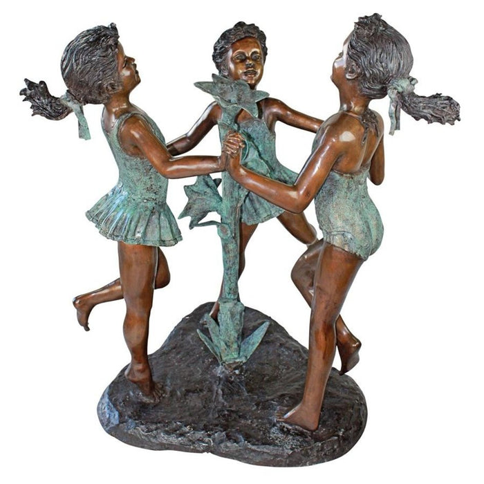 Design Toscano Fun in the Sun Girls Cast Bronze Garden Statue
