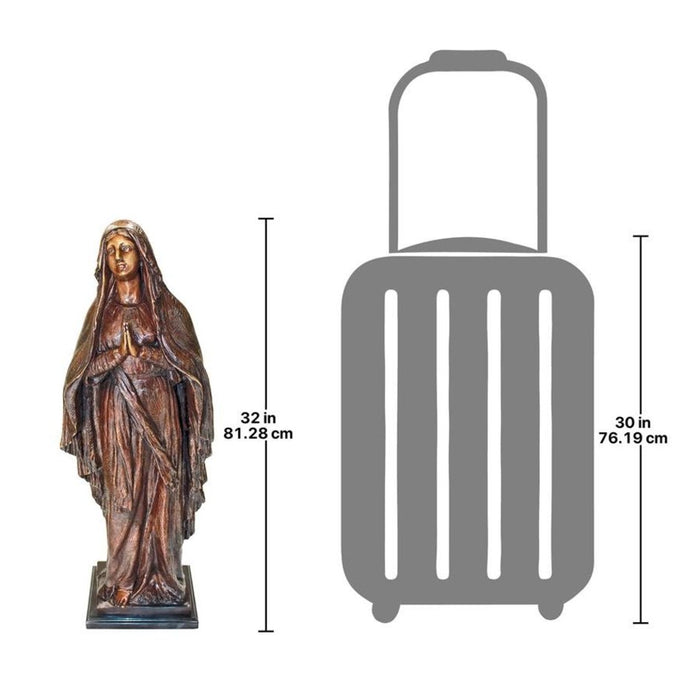 Design Toscano Madonna Blessed Mother Cast Bronze Garden Statue