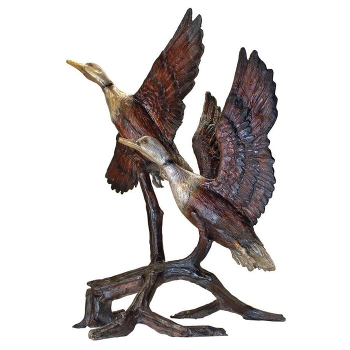 Design Toscano Steep Climbing Ducks Cast Bronze Garden Statue