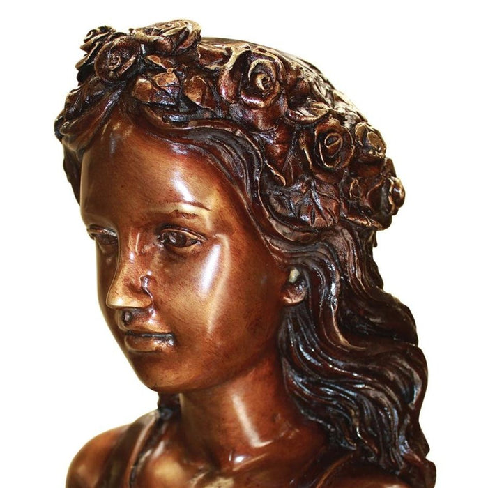 Design Toscano Leaf Maiden Cast Bronze Garden Statue