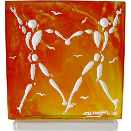 Daum - Crystal Personalized Love Dance by Jerome Mesnager 8 Ex - Time for a Clock