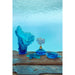 Daum - Crystal Coral Sea Blue Pink Medium Sea Turtle - Time for a Clock