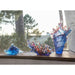 Daum - Crystal Coral Sea Blue Red Medium Bowl - Time for a Clock