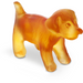 Daum - Crystal Mini Standing Puppy in Amber - Time for a Clock