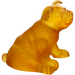 Daum - Crystal Mini Puppy in Amber - Time for a Clock