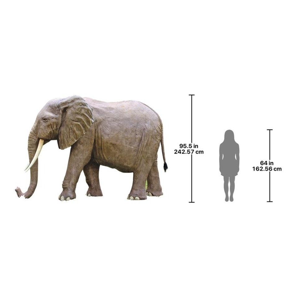 Design Toscano Enormous African Elephant Statue | Time For a Clock