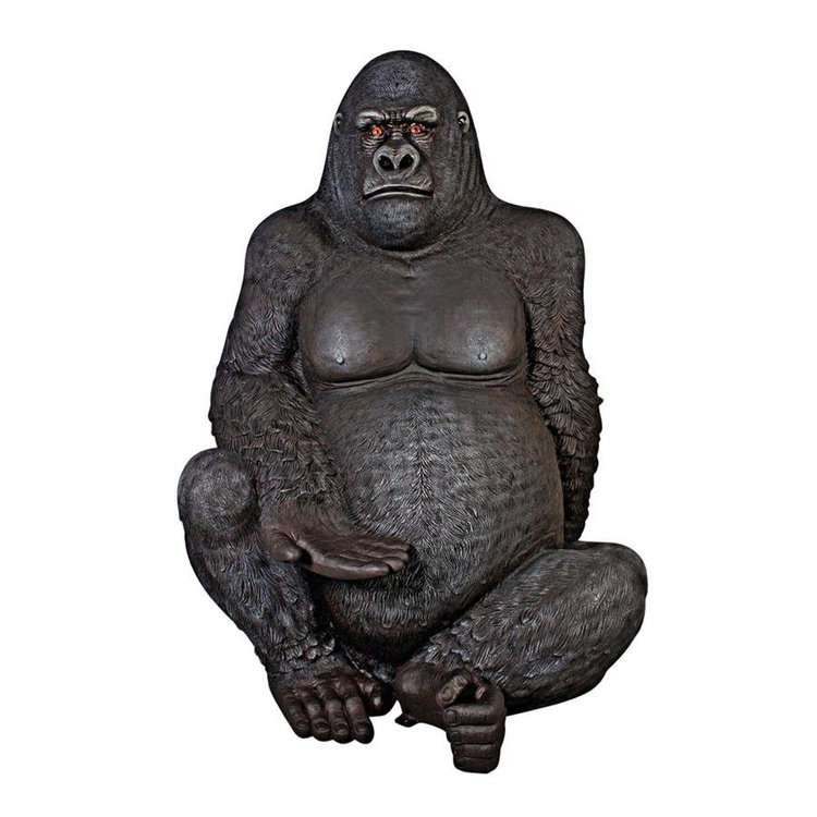 Red Gorilla Statue Art Decor - YouFine Art Sculpture