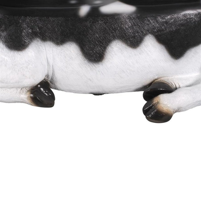 Design Toscano Cowch Holstein Cow Bench Sculpture