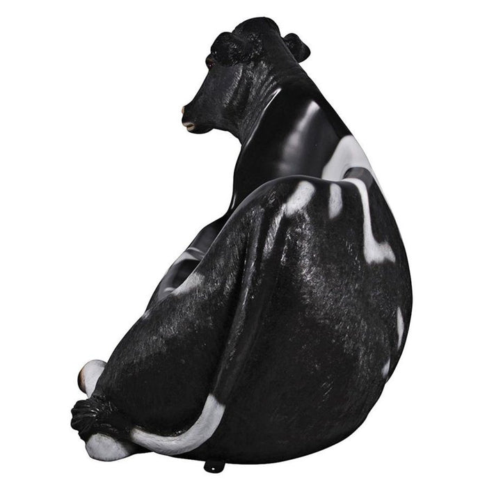 Design Toscano Cowch Holstein Cow Bench Sculpture