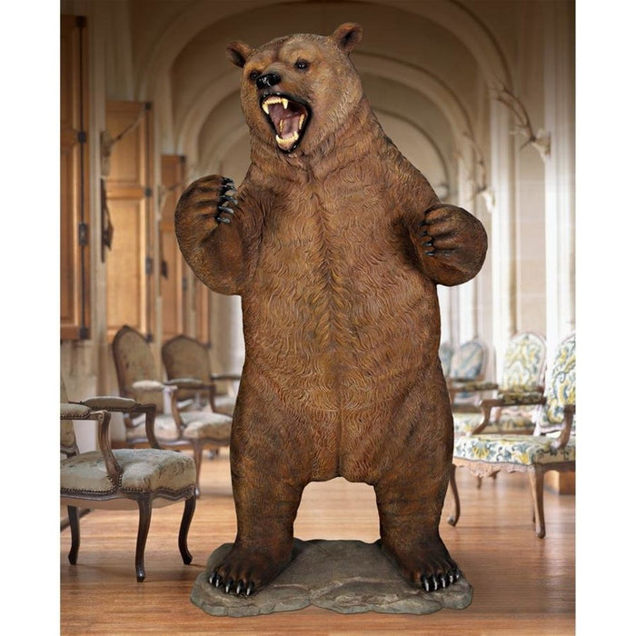 Design Toscano Growling Grizzly Bear Statue
