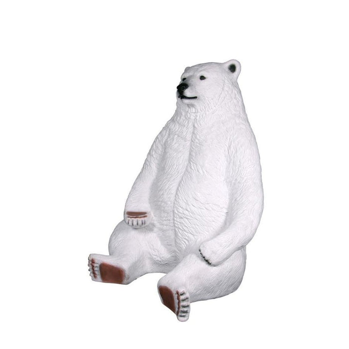 Design Toscano Sitting Pretty Oversized Polar Bear Statue with Paw Seat