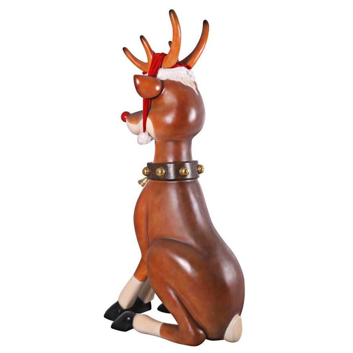 Design Toscano Santa's Giant Red-Nosed Christmas Reindeer Statue