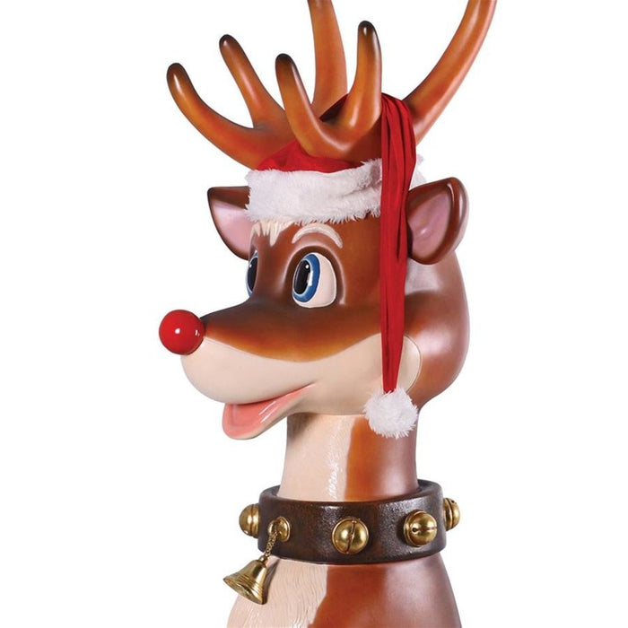 Design Toscano Santa's Giant Red-Nosed Christmas Reindeer Statue