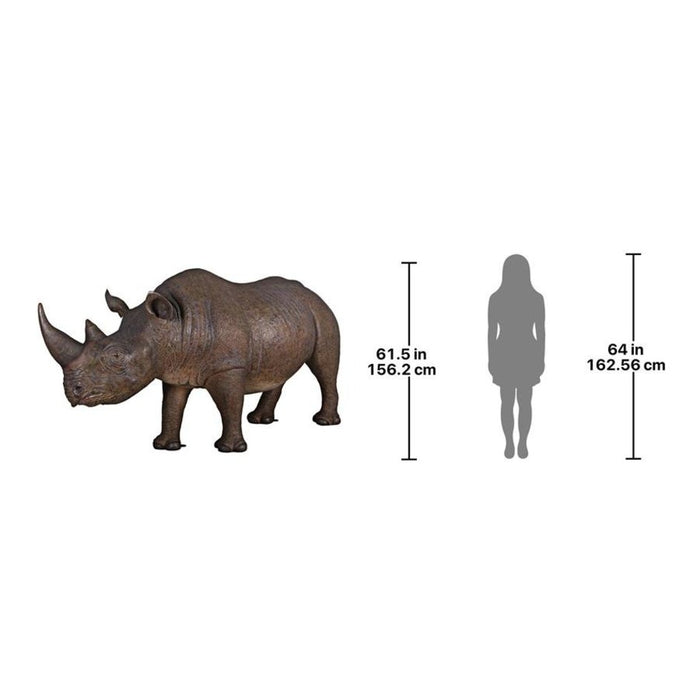 Design Toscano Life-Sized Rhinoceros Statue