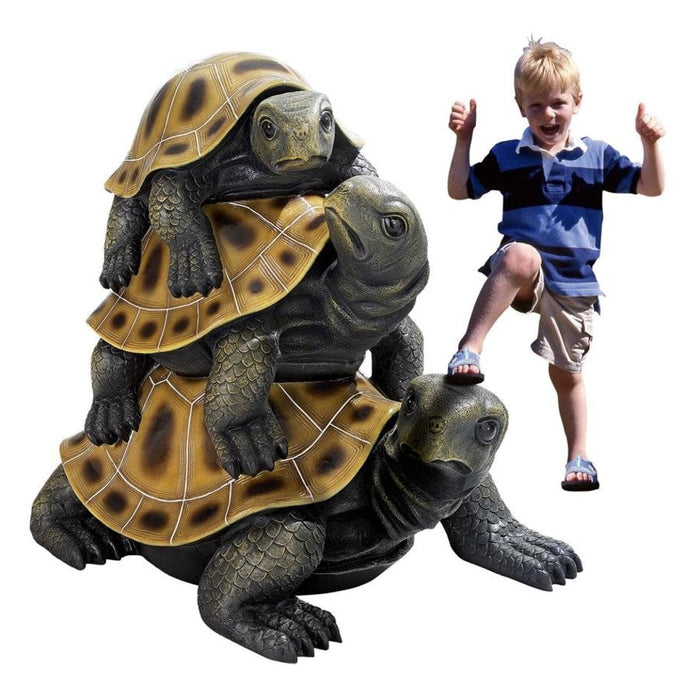 Design Toscano Three's a Crowd Stacked Turtle Statues