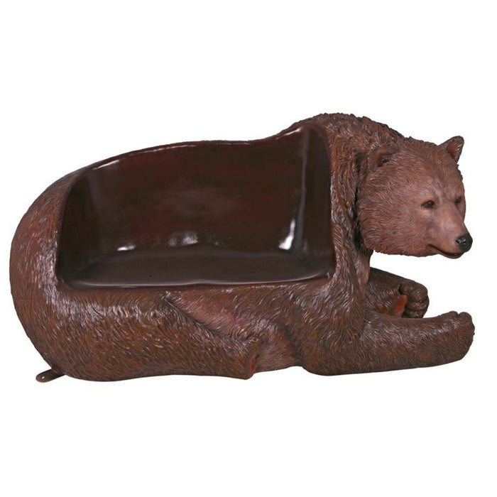 Design Toscano Brawny Grizzly Bear Bench Sculpture