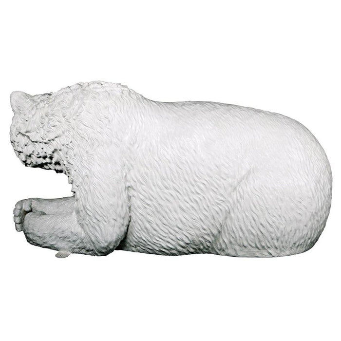 Design Toscano Brawny Polar Bear Bench Sculpture