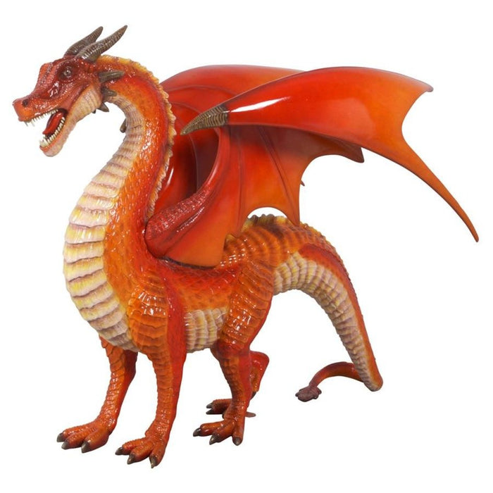 Design Toscano The Red Welsh Crystal Dragon Statue: Large