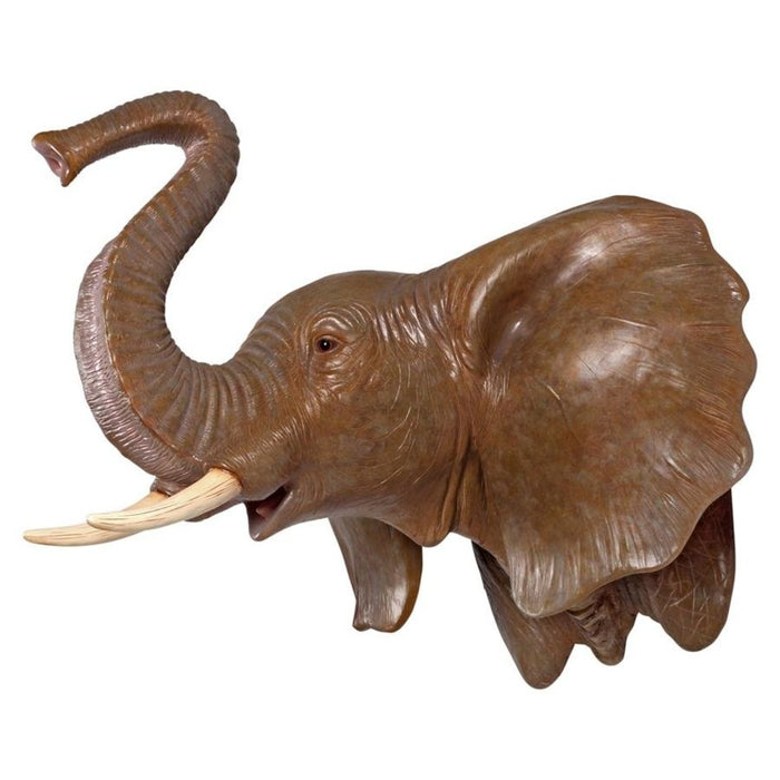 Design Toscano Exotic African Elephant Trophy Head Wall Mount Sculpture