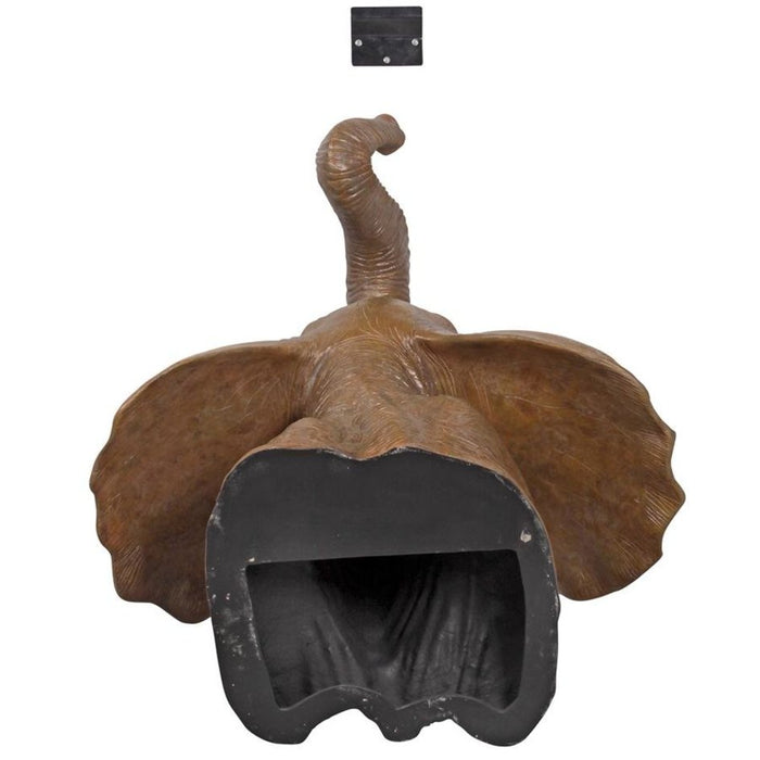Design Toscano Exotic African Elephant Trophy Head Wall Mount Sculpture