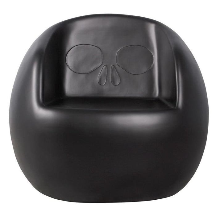 Design Toscano Lost Souls Gothic Skull Sculptural Chair: Black