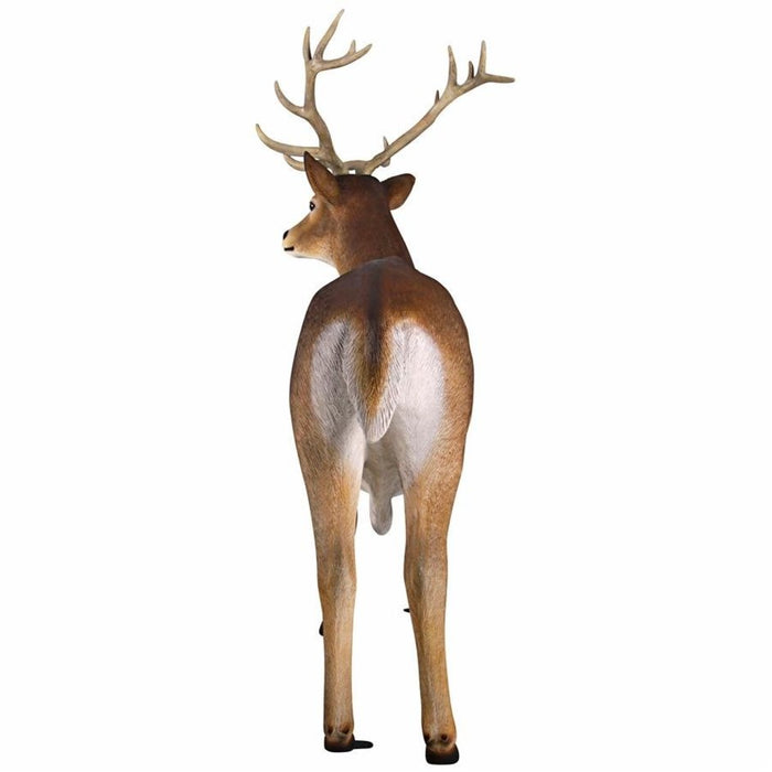 Design Toscano Forest White Tailed Buck, Male Deer Statue