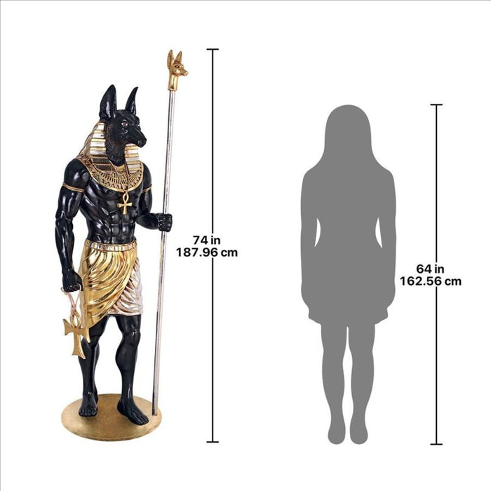 Design Toscano The Egyptian Grand Ruler Collection: Life-Size Anubis Statue